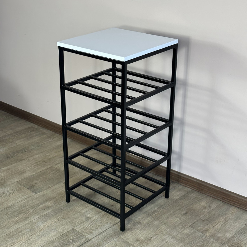 Приставная полка для обуви Доха на 4 полки белая аляска 0-3-9005