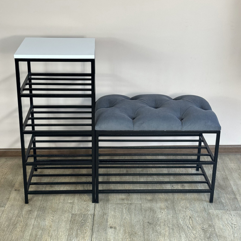 Приставная полка для обуви Доха на 4 полки белая аляска 0-3-9005