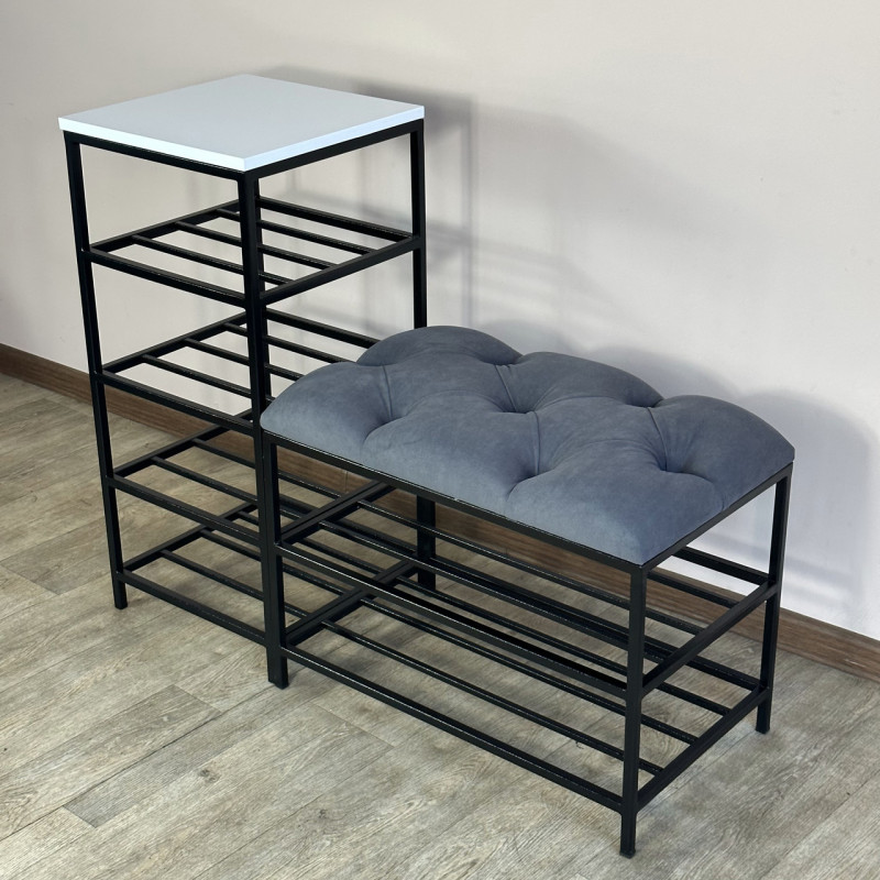 Приставная полка для обуви Доха на 4 полки белая аляска 0-3-9005