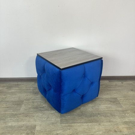 Пуф-трансформер 5в1 Остін-1 зі столиком велюр синій/дуб платиновий 9-2-9005