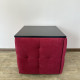 Пуф-трансформер 5в1 Mzavod Остин-4 со столиком велюр красный/черный 4-5-9005