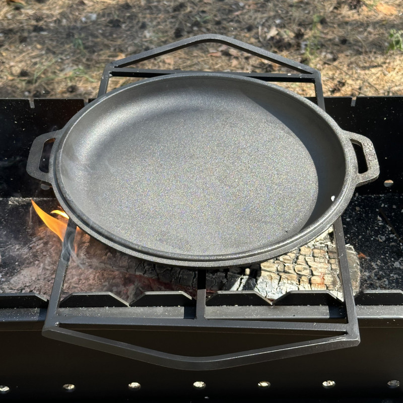 Казан туристический КТ-10КС чугунный с крышкой-сковородой 10л