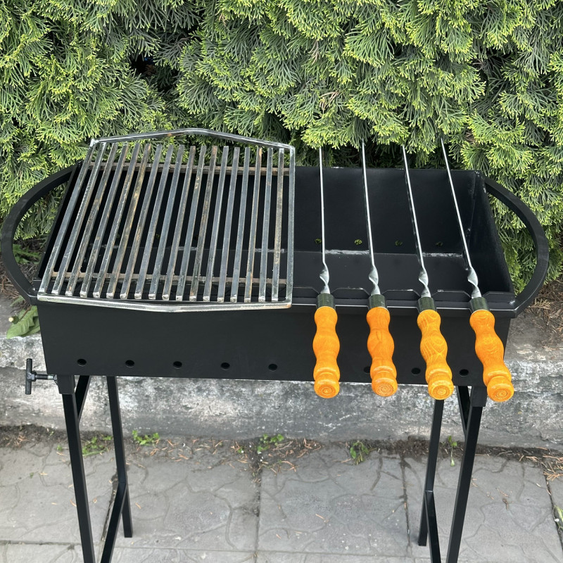 Мангал Mzavod Гектор на 9 шампуров 3мм на ножках