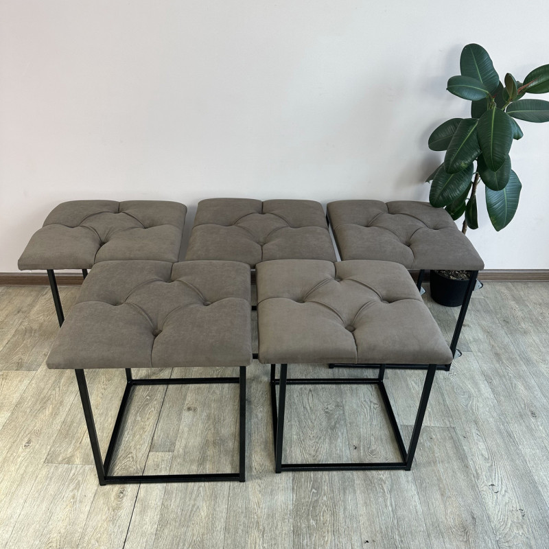 Пуф-трансформер 5в1 Mzavod Остин-1 велюр коричневый 1-0-9005