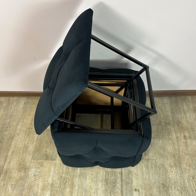 Пуф-трансформер 5в1 Mzavod Остин-1 велюр черный 10-0-9005