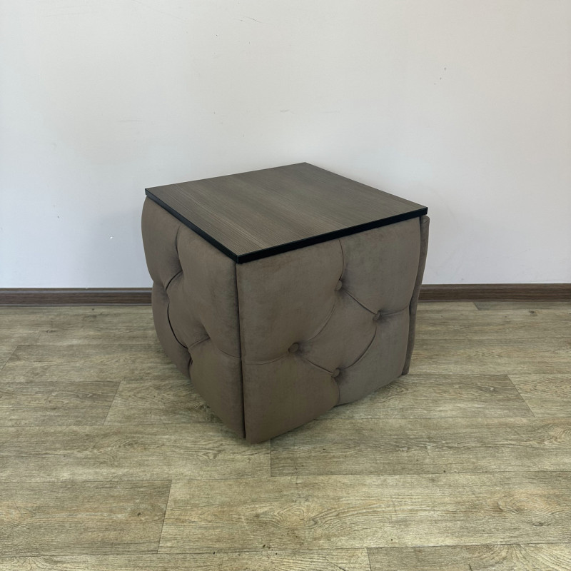 Пуф-трансформер 5в1 Mzavod Остин-1 со столиком велюр коричневый/риголетто темный 1-1-9003