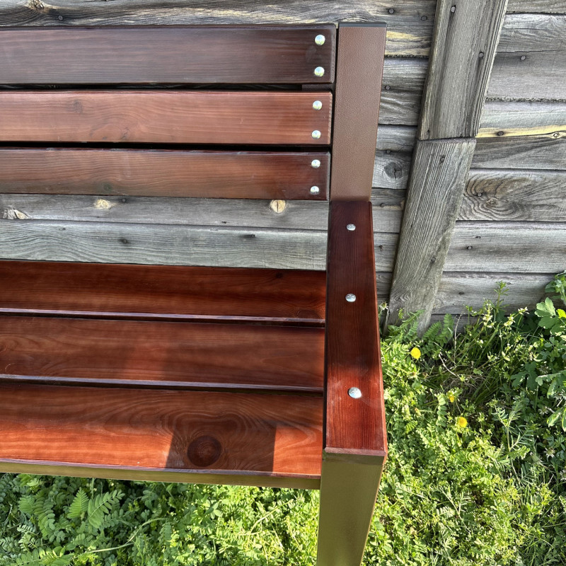 Скамейка со спинкой и подлокотниками Рапсодия