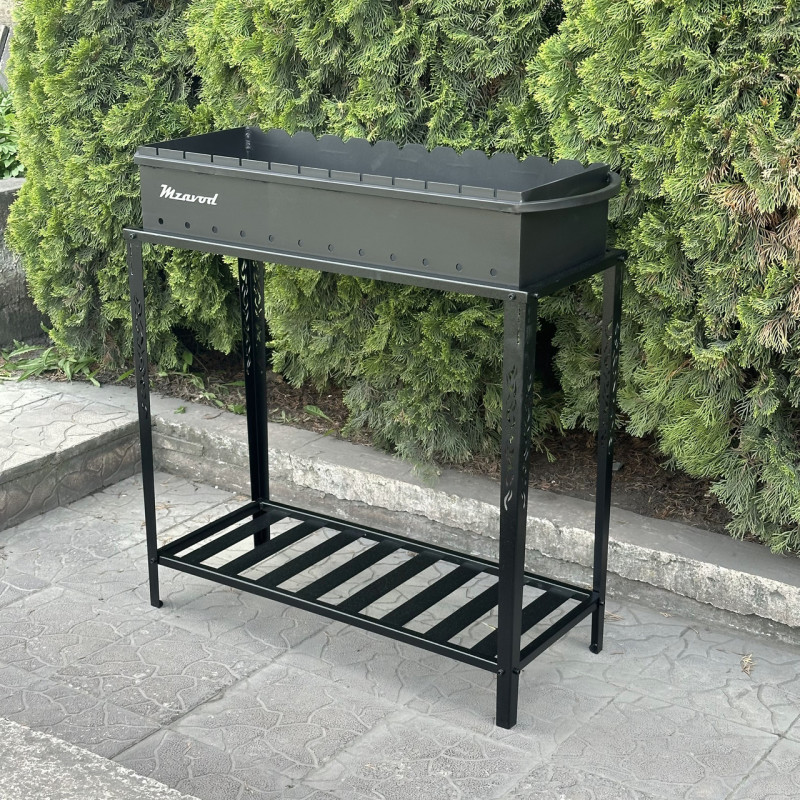 Мангал Mzavod Прометей на 12 шампурів 4мм на дровниці