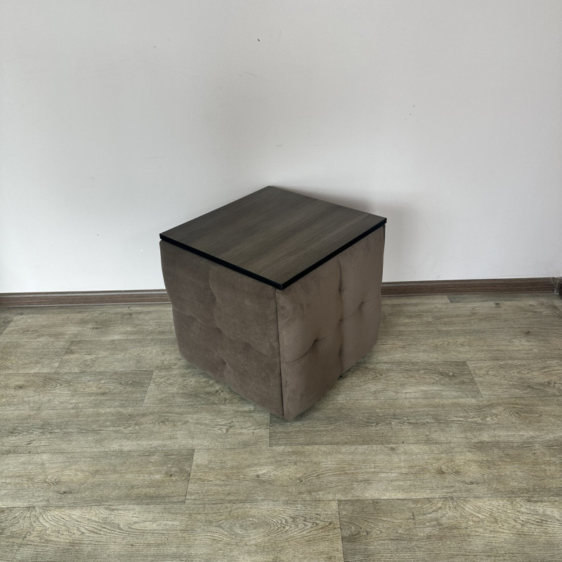 Пуф-трансформер 5в1 Mzavod Остин-4 со столиком велюр коричневый/риголетто темный 1-1-9005