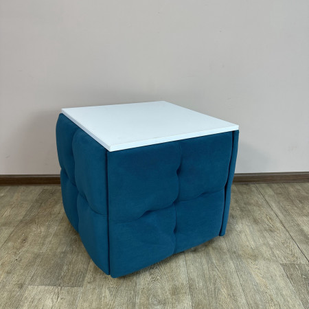 Пуф-трансформер 5в1 Остін-4 зі столиком велюр бірюзовий/біла аляска 2-3-9003