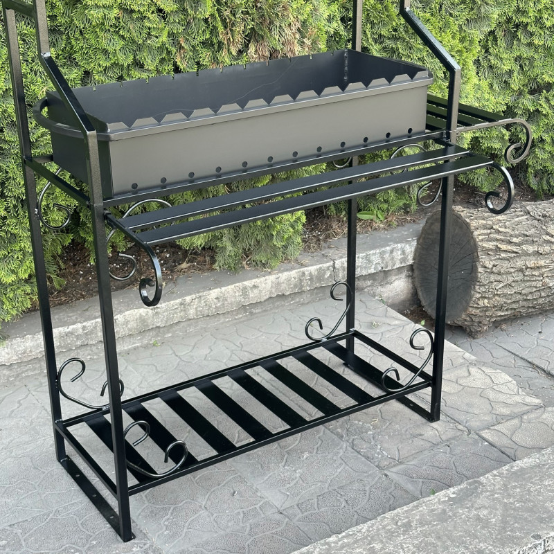 Мангал Mzavod Зевс на 12 шампуров 4мм с крышей