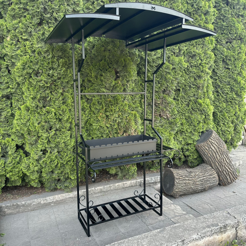 Мангал Mzavod Зевс на 12 шампуров 4мм с крышей