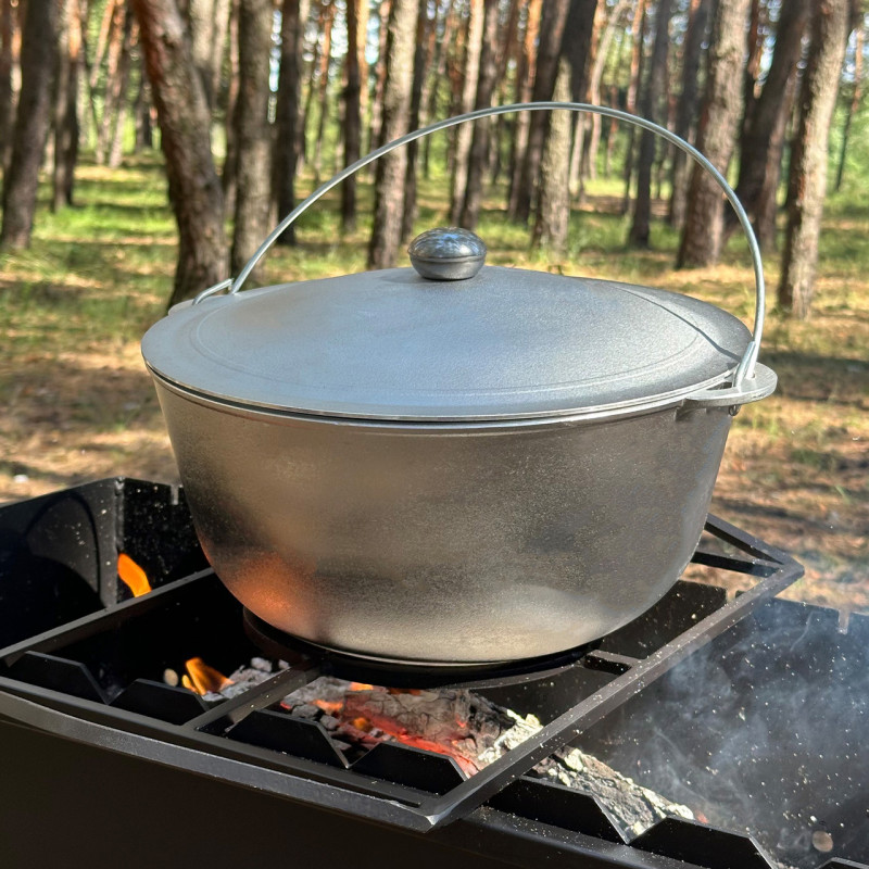 Казан КТА-08 алюминиевый с дужкой и крышкой 8л