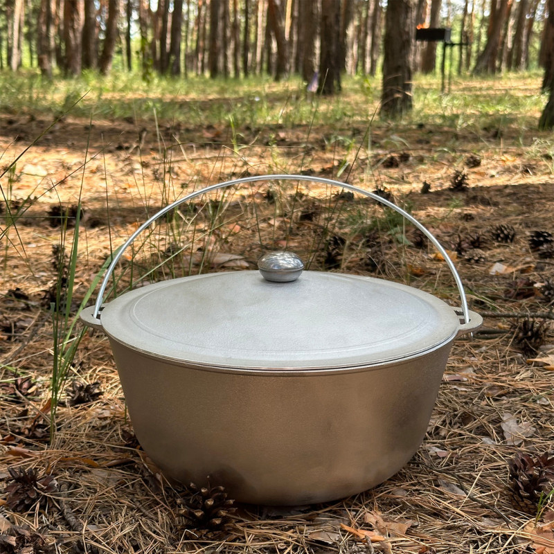 Казан КТА-08 алюминиевый с дужкой и крышкой 8л