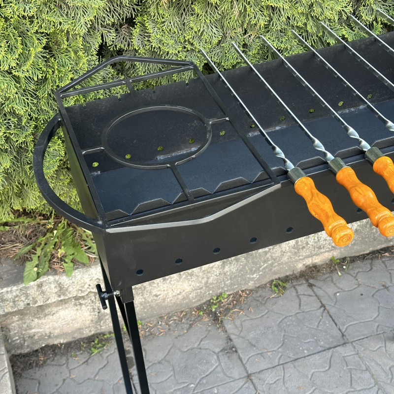 Мангал Mzavod Гектор на 12 шампуров 3мм на ножках