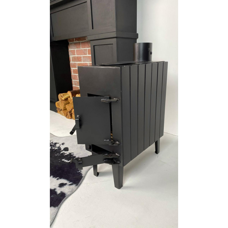 Печь-буржуйка 4мм с радиатором и варочной поверхностью 5мм