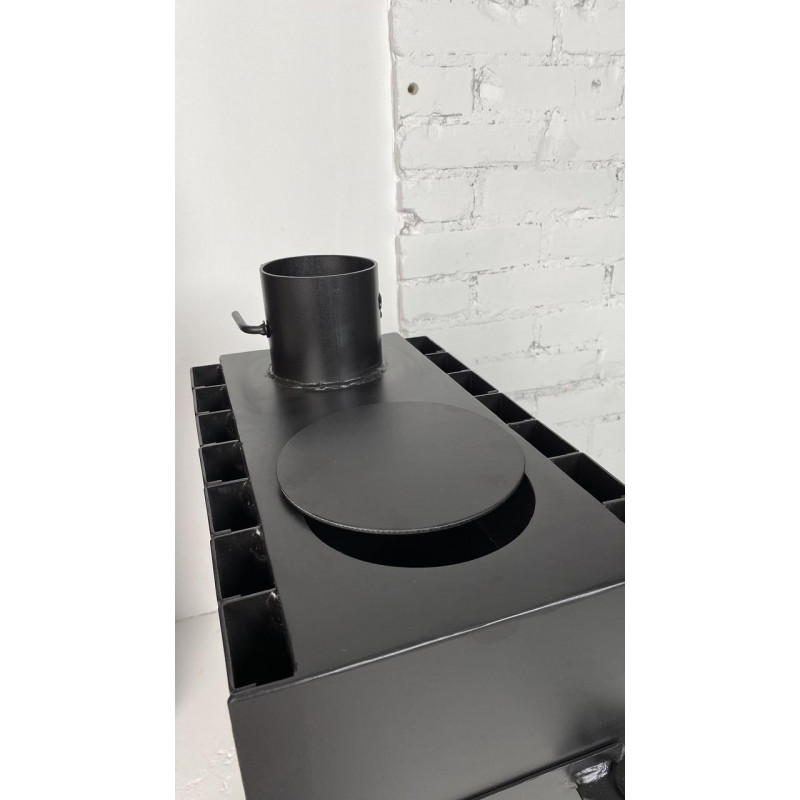 Печь-буржуйка 4мм с радиатором и варочной поверхностью 5мм