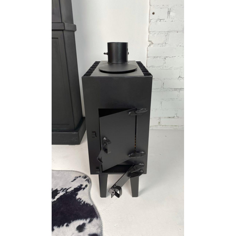 Печь-буржуйка 4мм с радиатором и варочной поверхностью 5мм