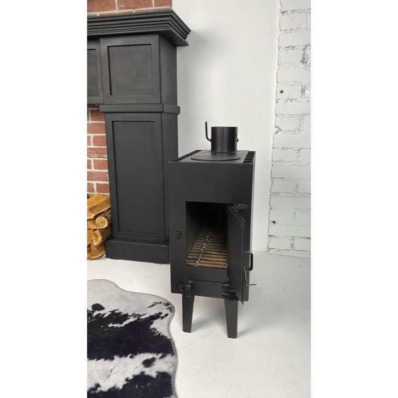 Печь-буржуйка 4мм с радиатором и варочной поверхностью 5мм