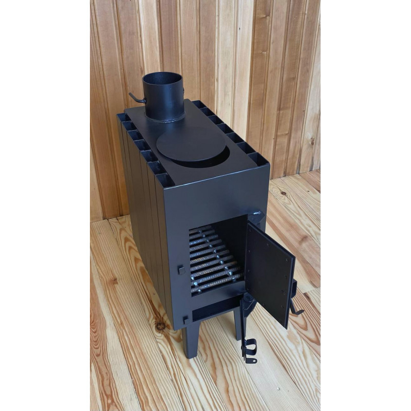Печь-буржуйка 4мм с радиатором и варочной поверхностью 5мм