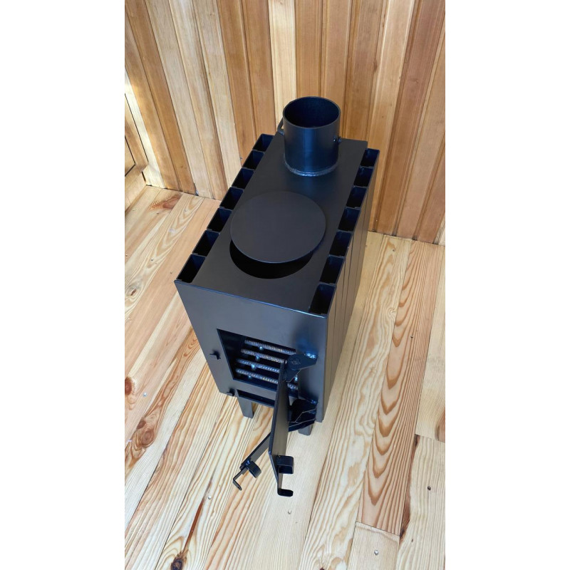 Печь-буржуйка 4мм с радиатором и варочной поверхностью 5мм