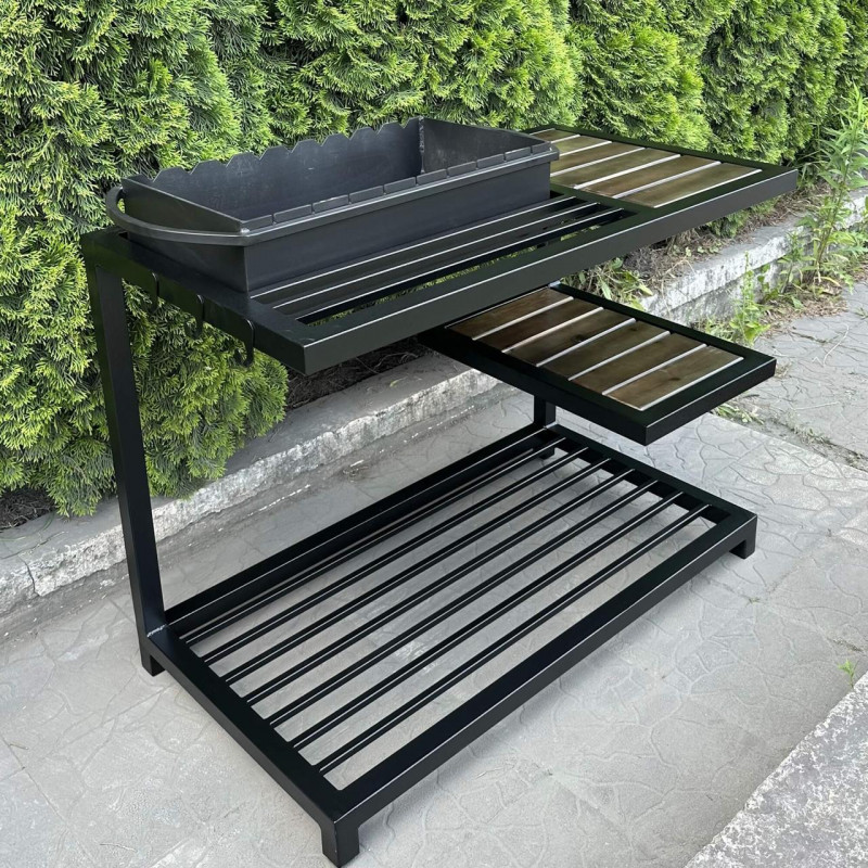 Мангал Mzavod Один на 9 шампуров 4мм в стиле LOFT