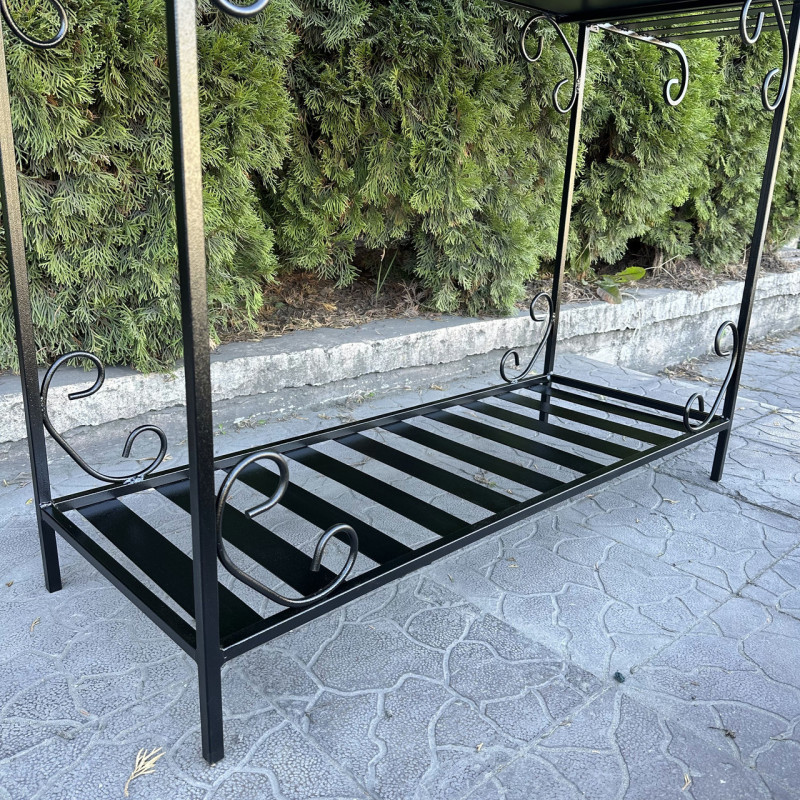 Мангал-барбекю Mzavod Гефест на 15 шампурів 4мм на дровниці