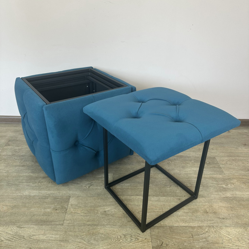 Пуф-трансформер 5в1 Остін-1 велюр бірюзовий 2-0-9005