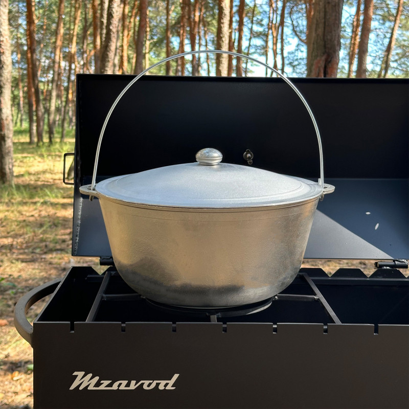 Казан КТА-10 алюмінієвий з дужкою та кришкою 10л