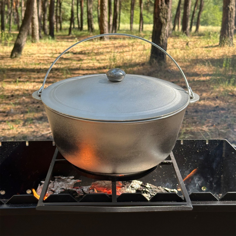 Казан КТА-10 алюмінієвий з дужкою та кришкою 10л