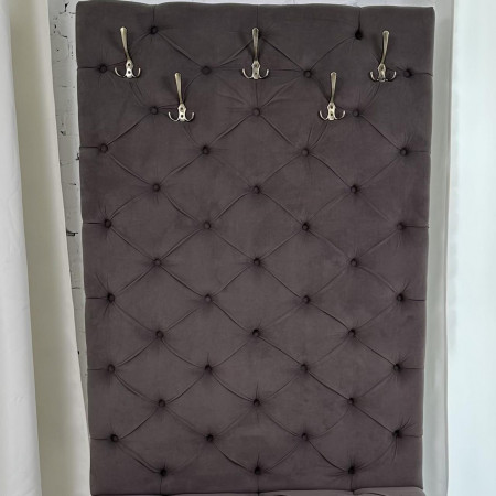 Настінна вішалка-панно Парма-1 160х70 см велюр сіро-коричневий 5-0-0