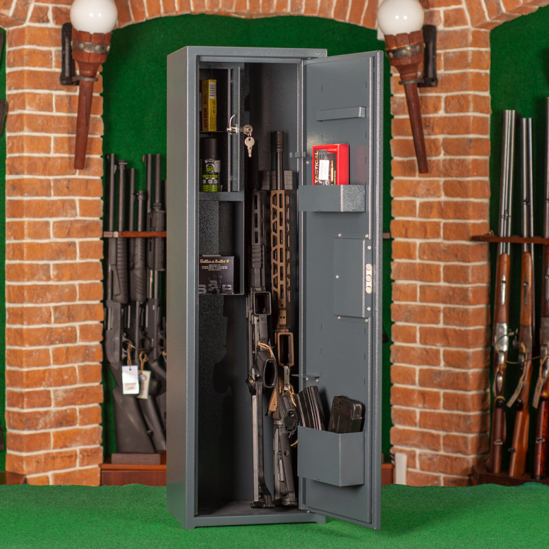 Сейф оружейный ШОС-1000, антрацитово-серый