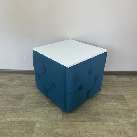 Пуф-трансформер 5в1 Остін-1 зі столиком велюр бірюзовий/біла аляска 2-3-9005