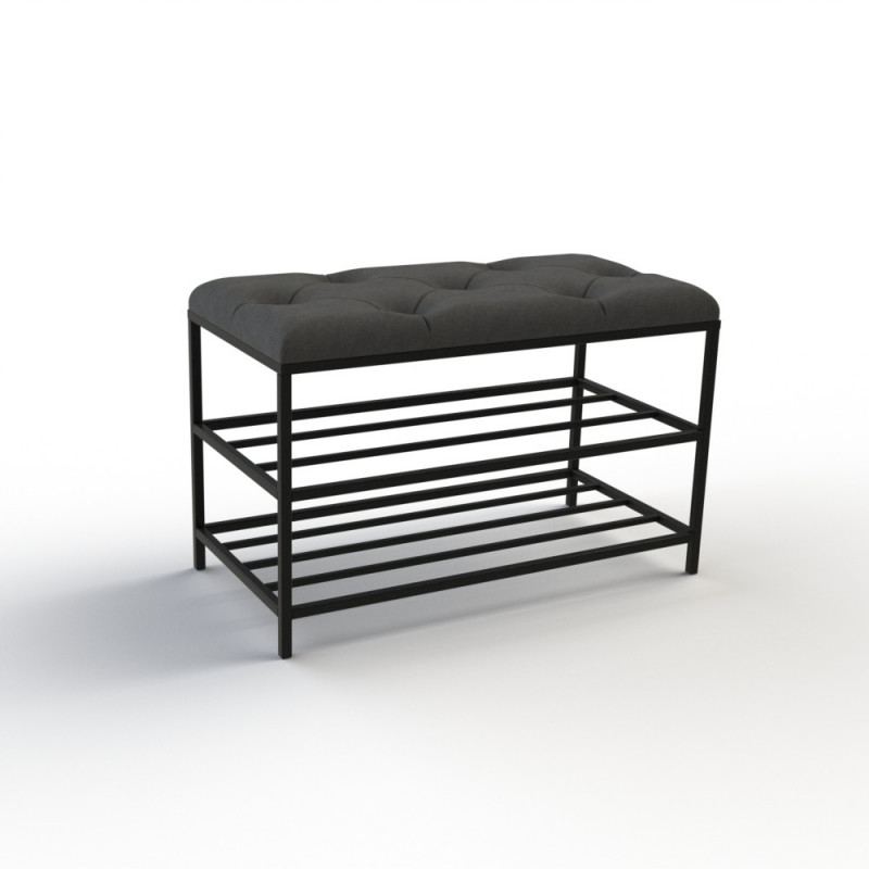 Банкетка для обуви Женева-1 70см велюр черный 10-0-9005