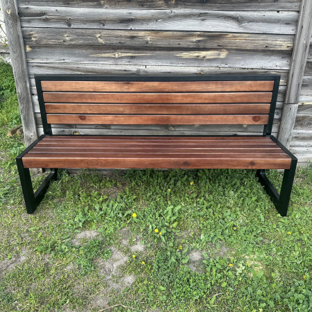 Скамейка парковая Лофт со спинкой