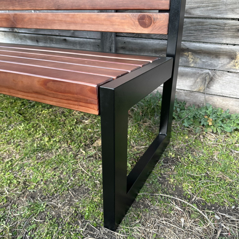 Лавка паркова Лофт зі спинкою