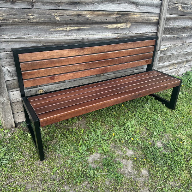 Лавка паркова Лофт зі спинкою