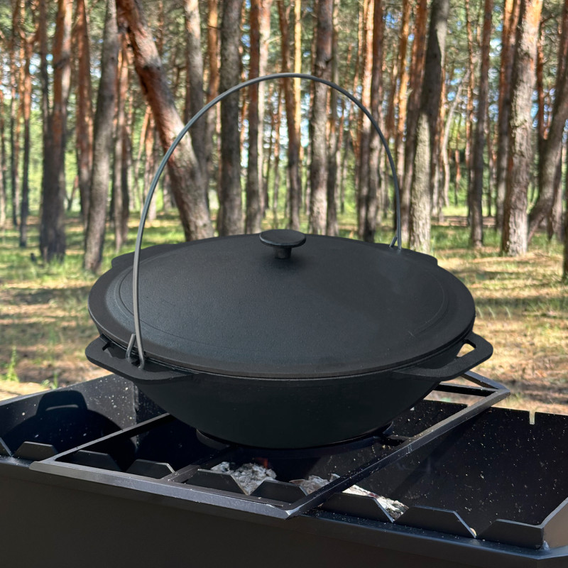 Казан азиатский КА-12 чугунный с крышкой 12л