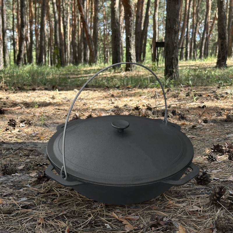 Казан азиатский КА-12 чугунный с крышкой 12л