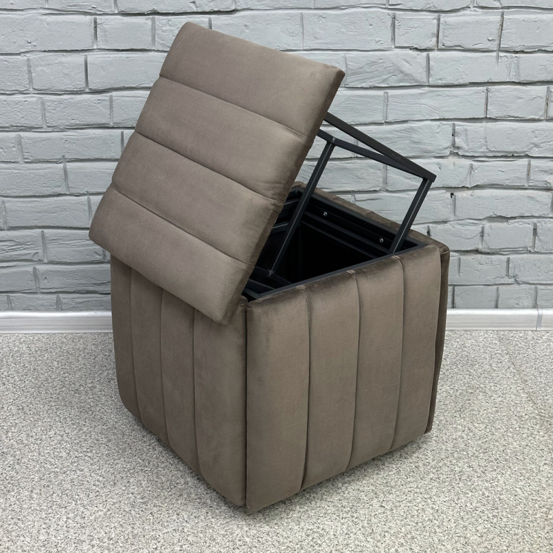 Пуф-трансформер 5в1 Остін-2 велюр сіро-коричневий 5-0-9005