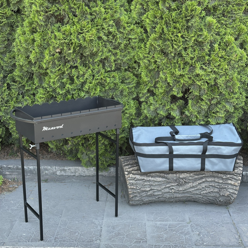 Чохол для мангалу Гектор на 9 шампурів сірий