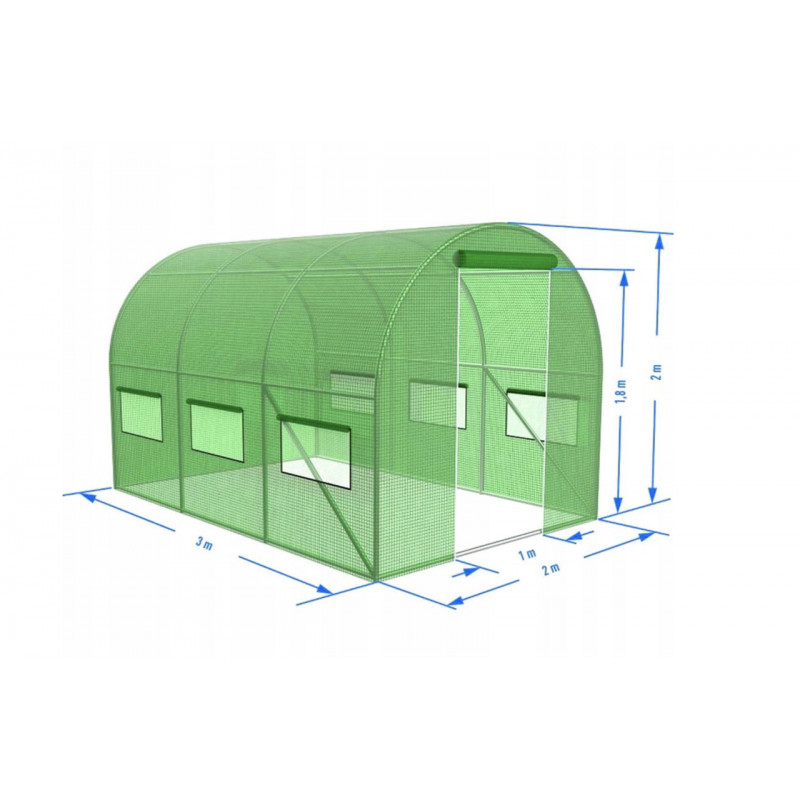 Теплиця садова, парник Holla Garden Польща 6м2 (300х200х200)