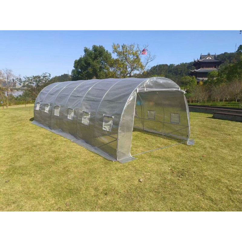 Садова теплиця з UV-12 плівкою 18 м2 (6х3х2м) BASS POLSKA, Сіра