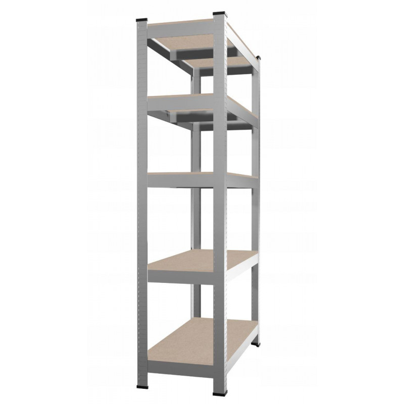 Стеллаж металлический 180x90x30 5 полок (серый)