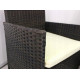 Комплект мебели из ротанга (диван + 2 кресла + стол) для сада кафе террасы, коричневый