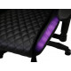 Геймерское компьютерное кресло с RGB-подсветкой, 2 подушками и регулировкой угла наклона спинки, Черный (G400)