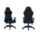 Геймерское компьютерное кресло с RGB-подсветкой, 2 подушками и регулировкой угла наклона спинки, Черный (G400)