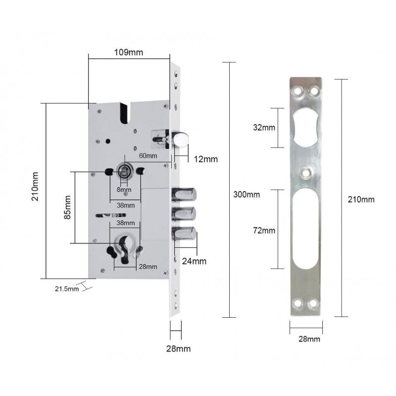 Врізна частина SEVEN LOCK 6085