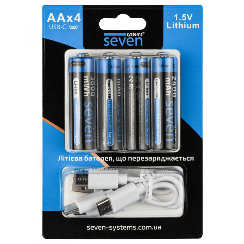 Аккумуляторы SEVEN AA 1.5V Li-ion 4 шт
