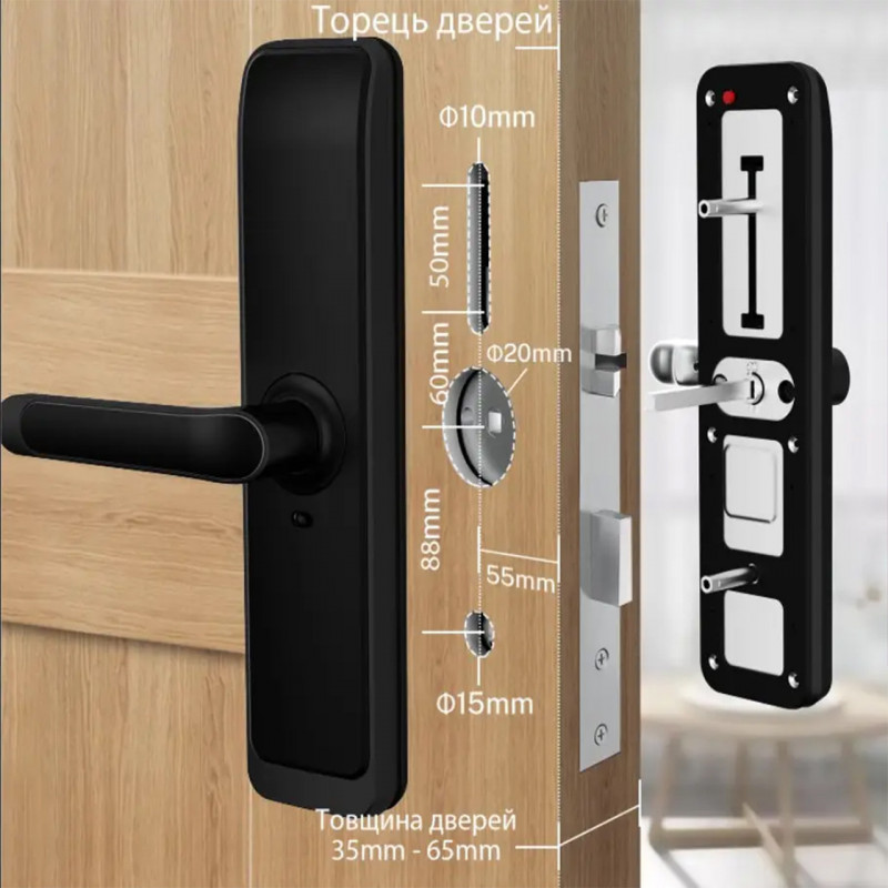 Умный дверной биометрический замок SEVEN LOCK SL-7767BFW-T